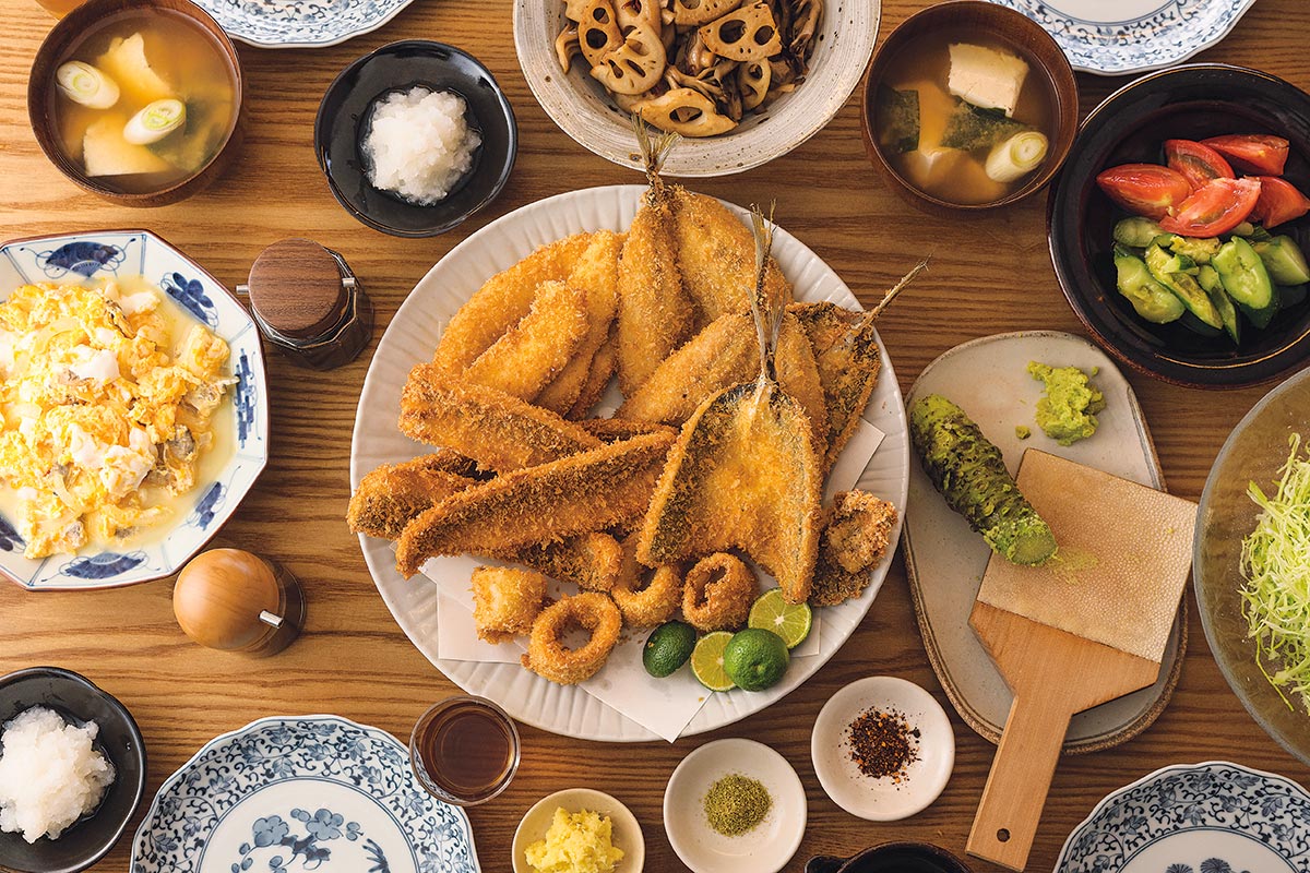 『LIFE 12か月』より「あじフライ、かますフライ、いかフライ、ささみの梅酢フライ」