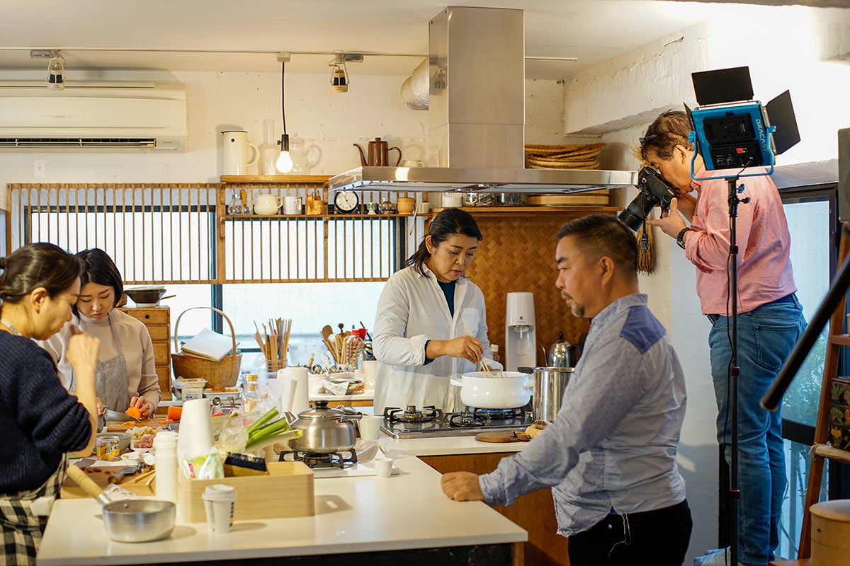 『LIFE 12か月』撮影のようす。